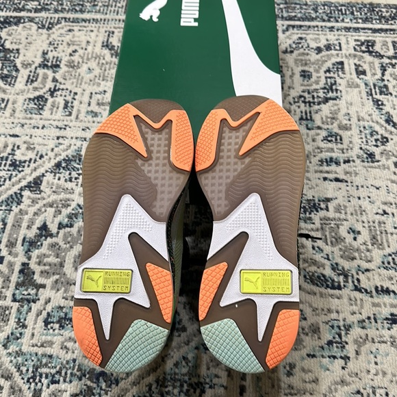 Puma Mens 9.5 RS-X FD Trophy Running Shoes-Fair Aqua/Ponderosa - Picture 6 of 8